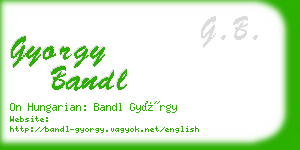 gyorgy bandl business card